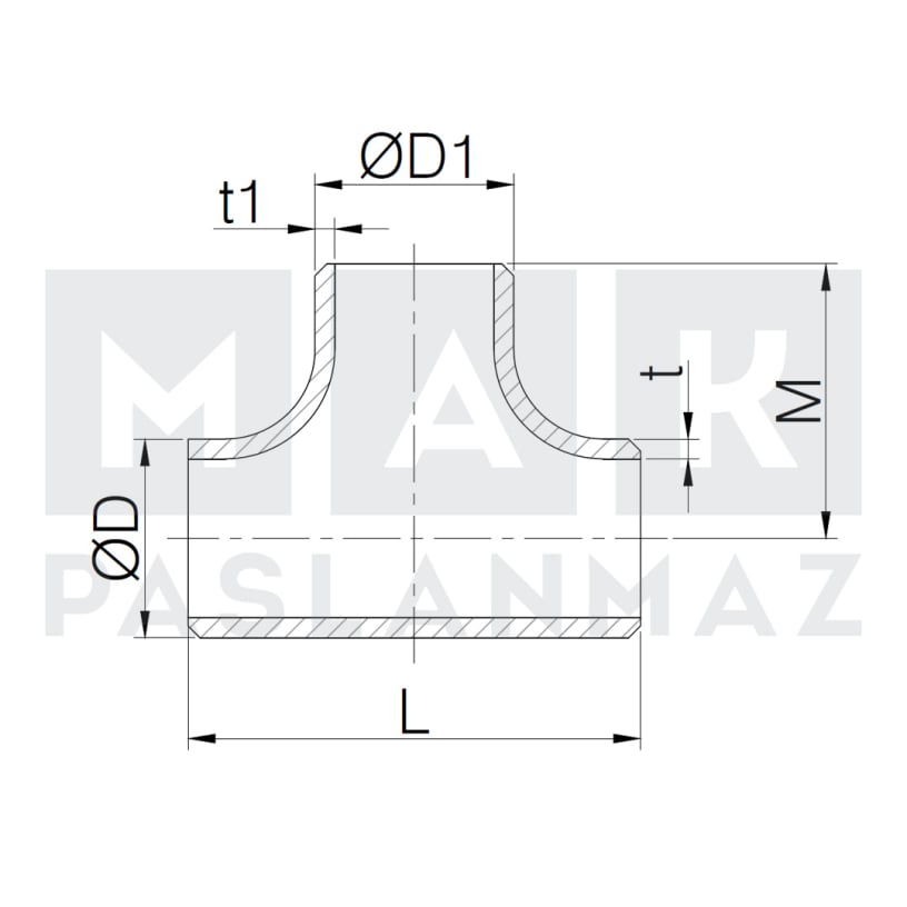 Paslanmaz Redüksyon Tee Teknik Resim 01