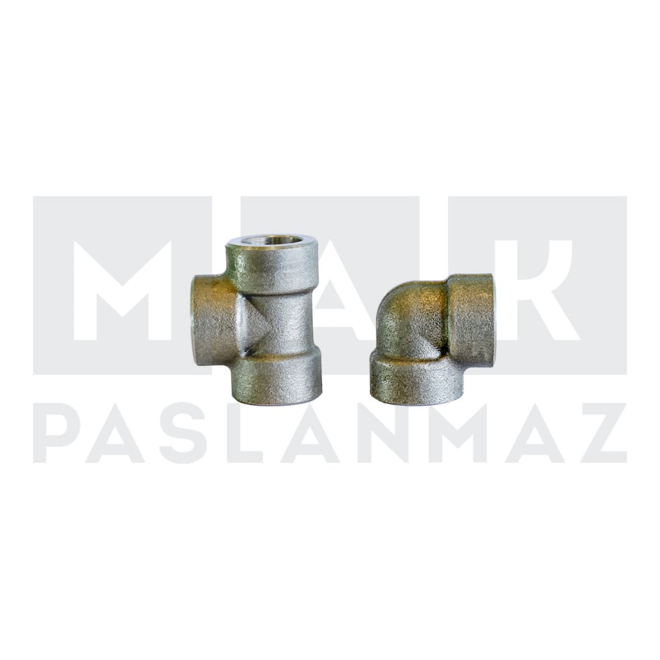 Paslanmaz TEE 3000LB Soket Kaynaklı